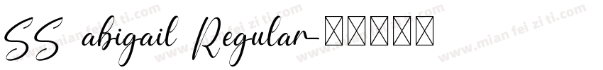 SS abigail Regular字体转换